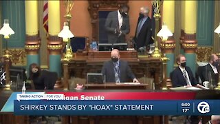 Shirkey caught on hot mic, says he 'stands by' statement calling Capitol riot a hoax
