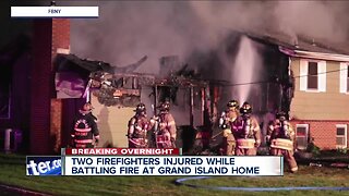 Two firefighters injured battling early Tuesday morning fire on Grand Island