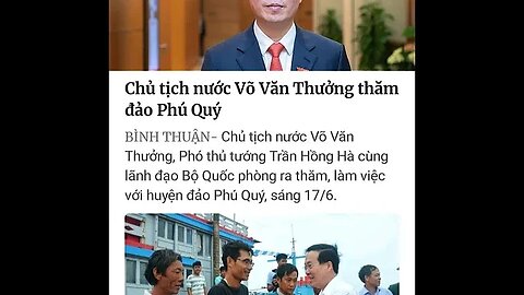 "TRONG NƯỚC" - "CHỦ TỊCH NƯỚC VÕ VĂN THƯỞNG THĂM ĐẢO PHÚ QUÝ" #shorts