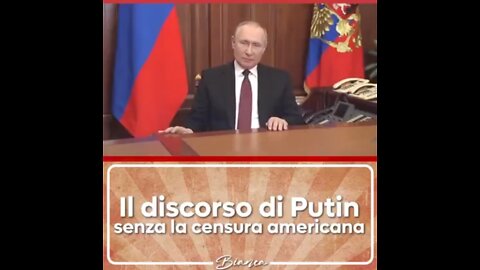 Il discorso di Putin alla sua nazione in Italiano e senza censura