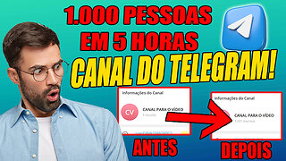 Como adicionar 1000 inscritos no CANAL do telegram!