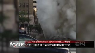 Road closed after steam pipe explosion in downtown Baltimore