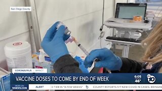 Vaccine doses to come by end of week