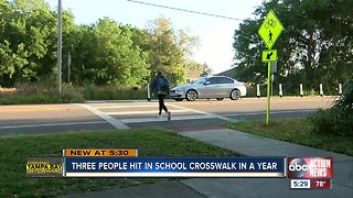 Several people hit in crosswalk near Barrington Middle School within one year
