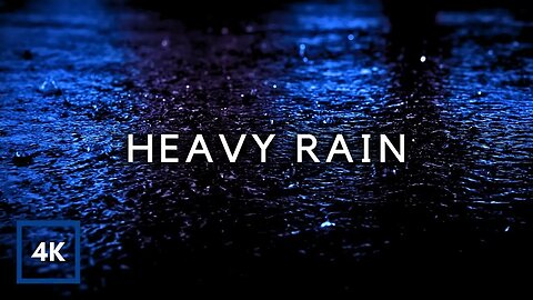 Heavy Rain to Block Noise | Sleep Fast and Sleep Deep. Strong Rain on Road at Night