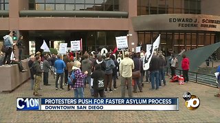 Protesters push for faster asylum process for migrants