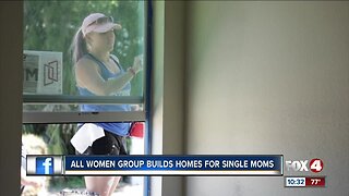 All women group builds homes for two single moms