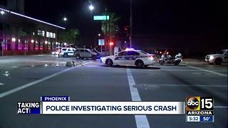 Police investigate crash in downtown Phoenix