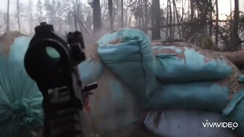 🇺🇦Heavy fighting in the Kremensky forest, view from the camera of Ukrainian fighter