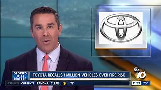 Toyota recalls 1 million vehicles over fire risk