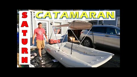 Inflatable Boat Saturn MC365 Catamaran Unboxing & Inflate Test - Boats To Go