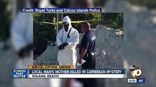 San Diego man's mother killed in Caribbean mystery