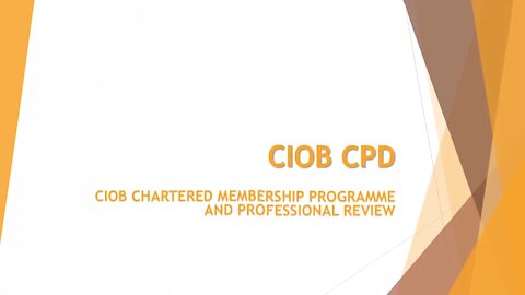 CIOB CPD |