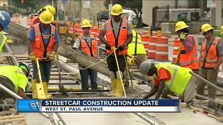 Streetcar construction temporarily delayed