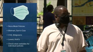 Mask policies go into effect for several major retailers Monday