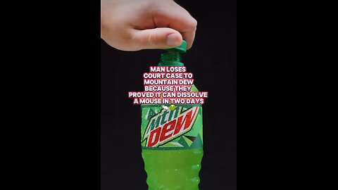 Mountain dew dissolves mouse in 2 days🤢🐁