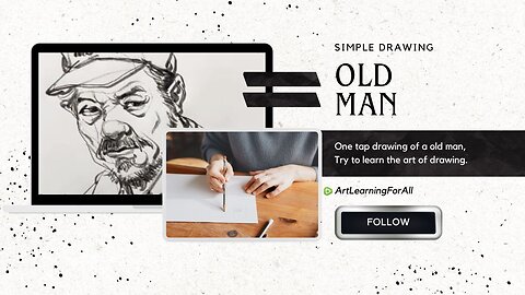 Mesmerizing One-Tap Sketch: Watch an Incredible Old Man Portrait Come to Life! ✏️👴✨📜