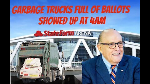 Rudy Giuliani Garbage truck full of ballots showed up at 4am