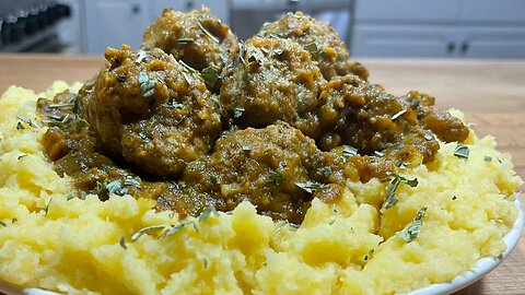 Meatballs & Mashed Rutabaga (Nightshade & Dairy Free )