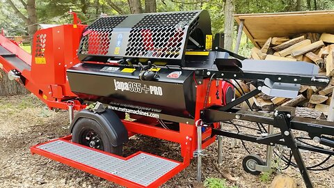 The First Run with the Japa 365+ Pro Firewood Processor