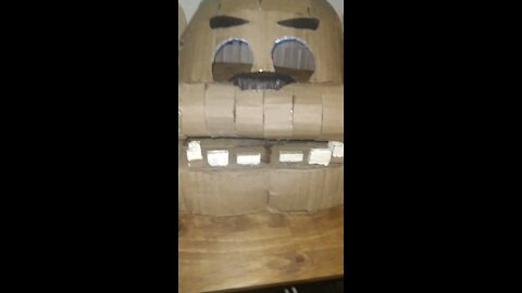 Fun DIY Five Nights at Freddy's Freddy Fazbear Halloween Mask Made From Cardboard