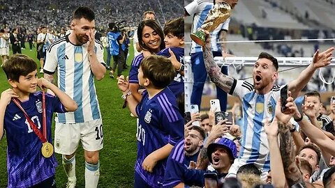 Messi Crazy World Cup Trophy Celebrations