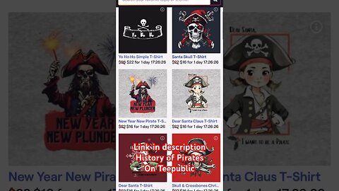 History of Pirates on Teepublic! Huge Christmas Sale! #pirates