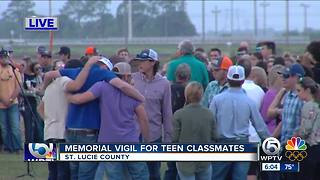 Memorial vigil for teen classmates