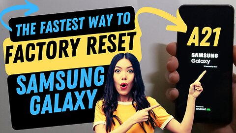Hard Reset Factory Reset Samsung Galaxy A21 The Fastest Way Possible - Clear English Instructions