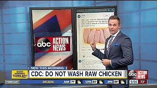 CDC warns consumers not to wash raw chicken