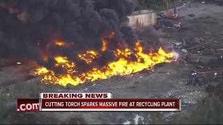 HCFR: Cutting torch sparked massive fire at Tampa recycling facility