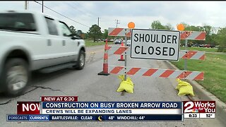 Construction on busy Broken Arrow road