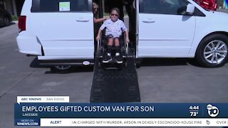 Lakeside contractor gifts custom van for employees' son