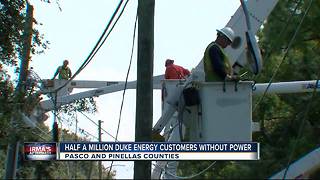 Half a million Duke Energy customers without power