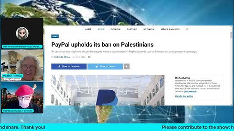PayPal Upholds Its Ban on Palestinians (clip)