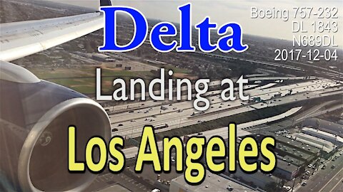 20 year old Boeing 757-232 does perfect landing at LAX #Delta #DL1843 #N689DL
