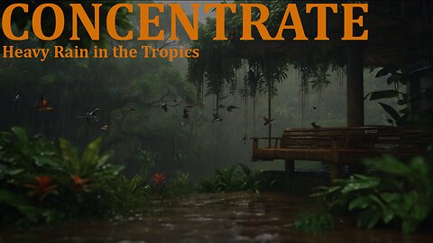 CONCENTRATE - Heavy Rain in the Tropics #meditation #nature #rain #relaxation #sound #forest