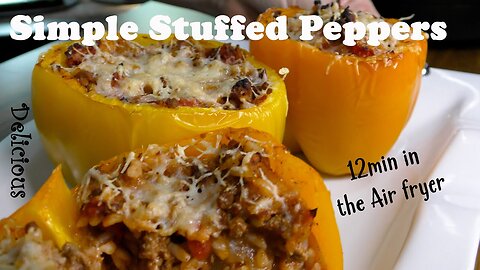 Weeknight Wonder: Whip Up Air-Fried Stuffed Bell Peppers in Minutes