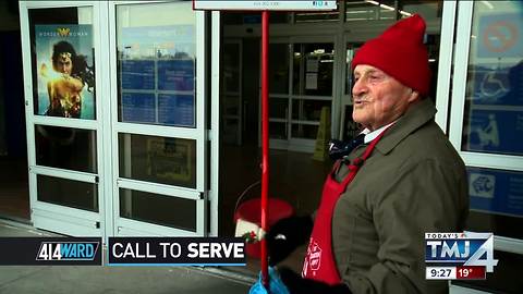 Salvation Army bell ringer Fred Jrolf