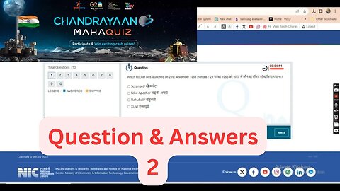 Chandrayaan 3 MahaQuiz Competition: MyGov से एक लाख Winning Prize जीतने का मौका | Question & Answer