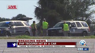 FHP trooper hit by car while working crash on I-95 in Martin County