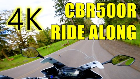 4K Motorcycle Ride - Honda CBR500R with Yoshimura Carbon Exhaust
