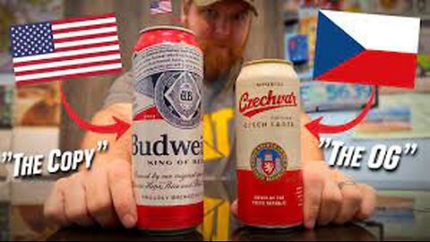 American Tries the REAL Budweiser (Czech Republic) VS Budweiser (USA)