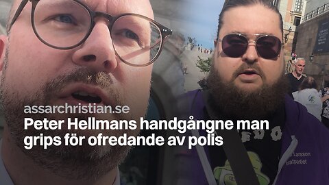 Advokat Peter Hellmans handgångne man grips för ofredande