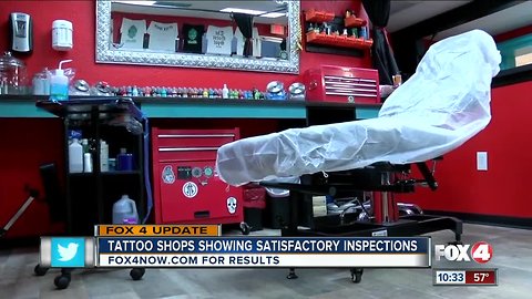 Update: Some SWFL tattoo parlors considered 'satisfactory' again after inspections.