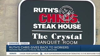 Ruth Chris gives back to workers, providing free lunch to police, fire, medical employees