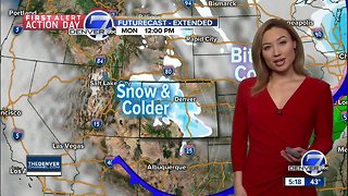 Mild Sunday, then snow and cold temperatures move in!