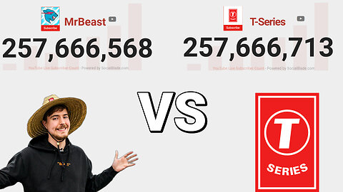 MrBeast Vs T-Series - Live YouTube Subscriber Race