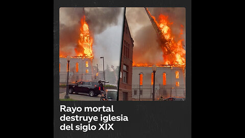 Una iglesia del siglo XIX queda totalmente calcinada por la caída de un rayo