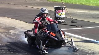 Snowmobile Drag Racing In the SUMMER